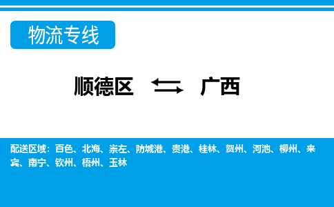 顺德区到广西物流专线-顺德区至广西货运,顺德区到广西物流专线