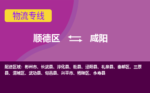 顺德区到咸阳物流专线-顺德区至咸阳货运,顺德区到咸阳货运物流