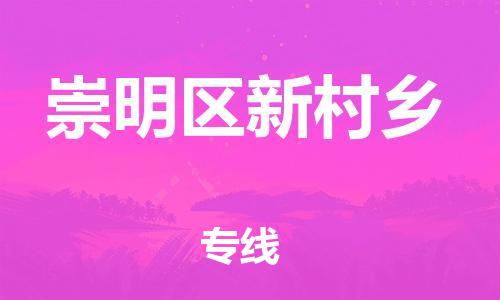 番禺区到崇明区新村乡物流专线-番禺区至崇明区新村乡运输公司-番禺到华东物流