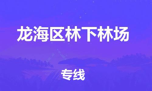 番禺区到龙海区林下林场物流专线-番禺区至龙海区林下林场运输公司-番禺到华东物流