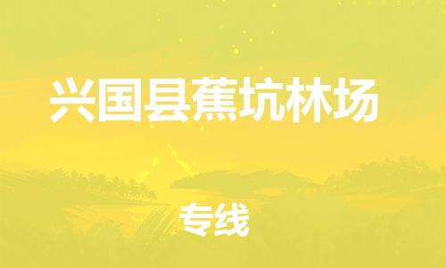 番禺区到兴国县蕉坑林场物流专线-番禺区至兴国县蕉坑林场运输公司-番禺到华东物流